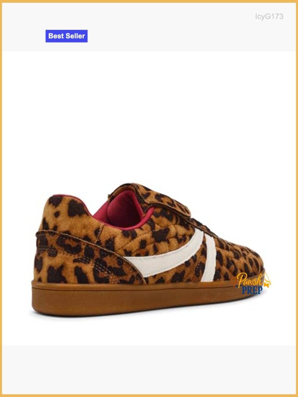 Leopard Print Fashion Sneakers, Lightweight Lace-Up Walking Shoes - Picture 7 of 7